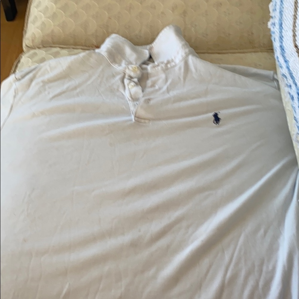 White polo Ralph Lauren tee